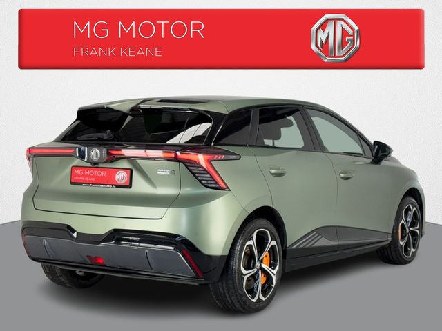 Image for 2024 MG MG4 X POWER RACING GREEN 435BHP 64KWH AUTO **HEATED ALCANTARA SEATS**18" DIAMOND CUT ALLOY WHEELS WITH TANZANITE ORANGE CALLIPERS**2 TONE ROOF**HEATED STEERING WHEEL**APPLE CARPLAY**TOUCH SCREEN DISPLAY**