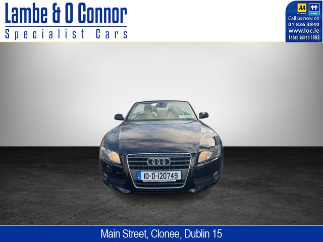 Image for 2010 Audi A5 CABRIOLET 2.0 TDI SE * BLACK / CREAM LEATHER * SERVICE HISTORY * NEW T/BELT *BEST AVAILABLE *