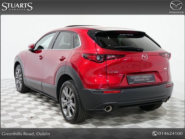 Image for 2025 Mazda CX-30 CX-30 TAKUMI e-SKYACTIV X 186ps SOUL RED CRYSTAL WITH BLACK LEATHER, SUNROOF, 360 CAMERA, WIRELESS CHARGER, WIRELESS CARPLAY, ELECTRIC MEMORY SEATS