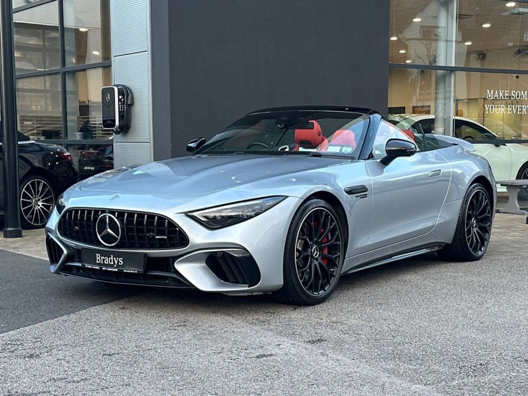 Image for 2023 Mercedes-Benz SL Class AMG SL55 V8 Bi-Turbo 4Matic Premium Plus--Upgraded Alloy Wheels, Night Pack, Burmester Sound, Memory Seats, Heads-Up Display, Carbon Trim, and More