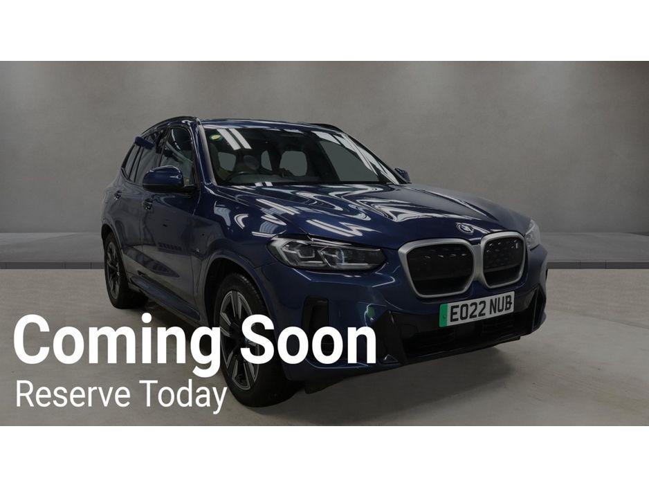 Image for 2022 BMW iX3 M SPORT (PAN ROOF / OYSTER LEATHER) AUTOMATIC **ONE OWNER / APPLE CARPLAY / DRIVING ASSISTANT PRO / ELECTRIC SUNROOF / HEATED STEERING WHEEL / REVERSE CAMERA / SAT NAV / WIRELESS PHONE CHARGING**