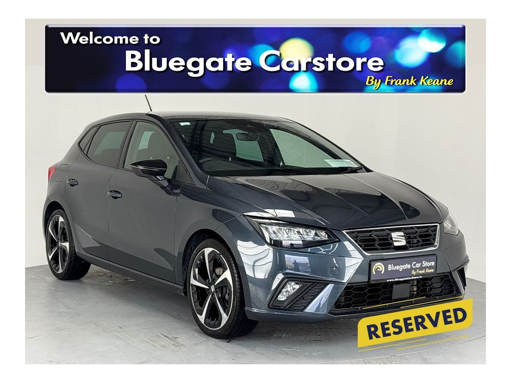 Image for 2022 SEAT Ibiza 1.0 TSI 95BHP FR**MULTIFUNCTIONAL STEERING WHEEL**DUAL CLIMATE CONTROL**DIGITAL MEDIA DISPLAY**APPLE CARPLAY**PARKING SENSORS**BLACK CLOTH INTERIOR**18 INCH ALLOYS**FINANCE AVAILABLE**