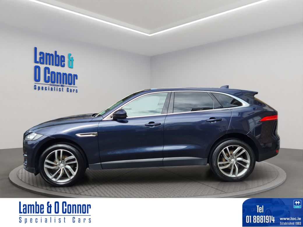 Image for 2017 Jaguar F-Pace 2.0 D AWD PRESTIGE AUTO * BLUE MET / CREAM LEATHER * PAN ROOF * SERVICE HISTORY * 