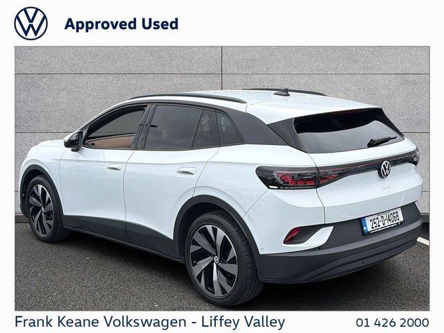 Image for 2025 Volkswagen ID.4 77KWH PRO PLUS 286BHP *GLACIER WHTE* *DRAMMEN ALLOYS* *FLORENCE BROWN ART VELOUR* *LONGER RANGE* *ELECTRIC TAILGATE* *IQ HEADLIGHTS* *REAR VIEW CAMERA* *PCP AVAILABLE* *BATTERY CERTIFIED*