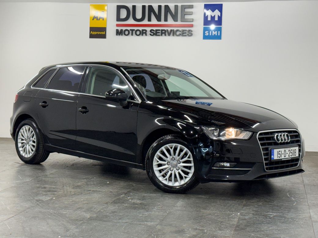 Image for 2015 Audi A3 **MULTI SERVICE HISTORY **2 KEYS **POP UP RADIO **REVERSING SENSORS **ADAPTIVE CRUISE CONTROL **AUTO START STOP **SAT NAV **TELEPHONE **POWER FOLD MIRRORS **HALF LEATHER HALF FABRIC SEATS **VOICE CONT