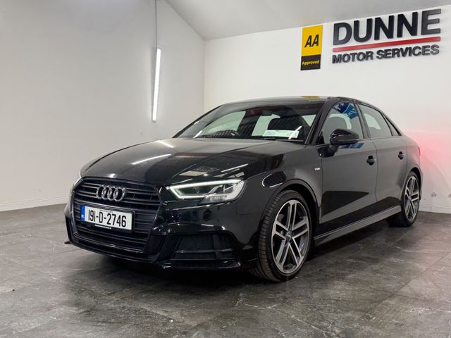 Image for 2019 Audi A3 Saloon **S-LINE **DYNAMIC EDITION**35 TFSI**IRISH CAR**AUDI SERVICE HISTORY**18"DIAMOND CUT ALLOYS**S-LINE HALF LEATHER SEATS**S-LINE FLAT BOTTOM STEERING WHEEL**PERFORATED MULTIFUNCTION STEERING WHEEL*2KEYS