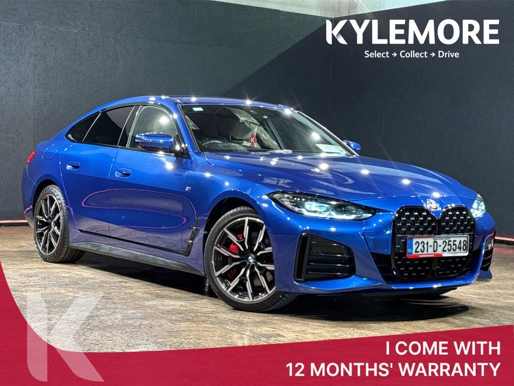 Image for 2023 BMW 4 Series 420D M-SPORT AUTOMATIC - REVERSE CAMERA - CRUISE CONTROL - CREAM LEATHER UPHOLSTERY - ELECTRIC TAIL-GATE - DIAMOND CUT ALLOY WHEELS