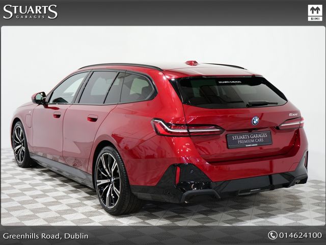 Image for 2025 BMW 5 Series 252 REG: COMFORT PACK, TECH PACK AND 20” ALLOYS* FIRE RED METALLIC WITH BLACK VEGANZA INTERIOR