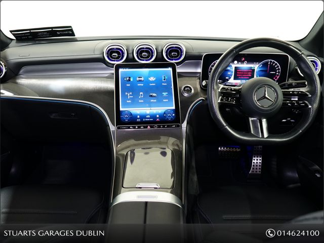 Image for 2024 Mercedes-Benz GLC Class 300E AMG LINE PHEV: IRIDIUM SILVER METALLIC WITH BLACK ARTICO: WIRELESS CHARGER, REVERSING CAMERA, HEATED SEATS, KEYLESS GO, POWERED BOOT