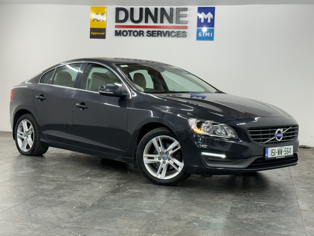Image for 2015 Volvo S60 **SE MODEL**17" ALLOYS**FULL LEATHER**2 KEYS**AUTO LIGHTS**LEATHER MULTIFUNCTION STEERING WHEEL**DUAL ZONE CLIMATE**CRUISE CONTROL**8 X SERVICE STAMPS**FRONT AND REAR PARKING SENSORS**
