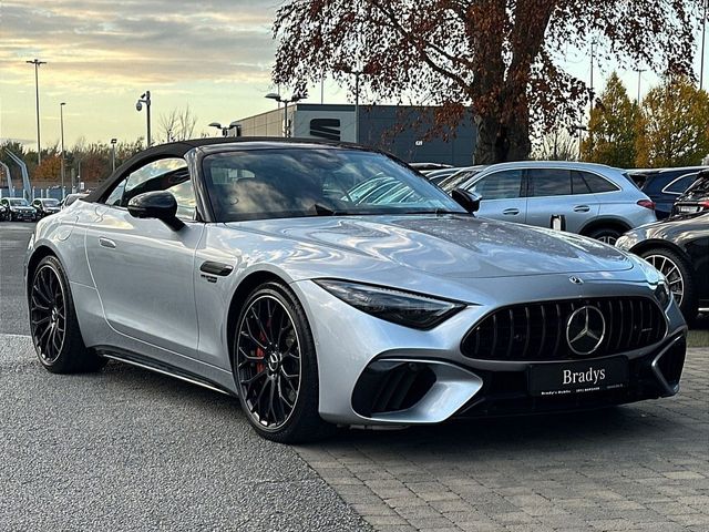 Image for 2023 Mercedes-Benz SL Class AMG SL55 V8 Bi-Turbo 4Matic Premium Plus--Upgraded Alloy Wheels, Night Pack, Burmester Sound, Memory Seats, Heads-Up Display, Carbon Trim, and More