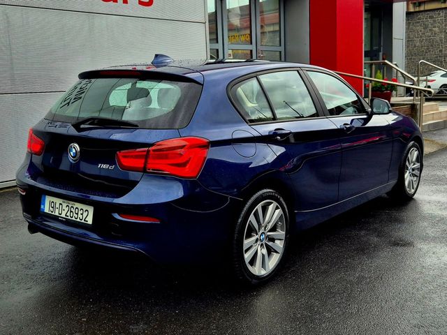 Image for 2019 BMW 1 Series 116d 1.5 Diesel Auto Parking Sensors + 17'' Alloys + Cream Leather Interior + Auto Lights + Satnav
