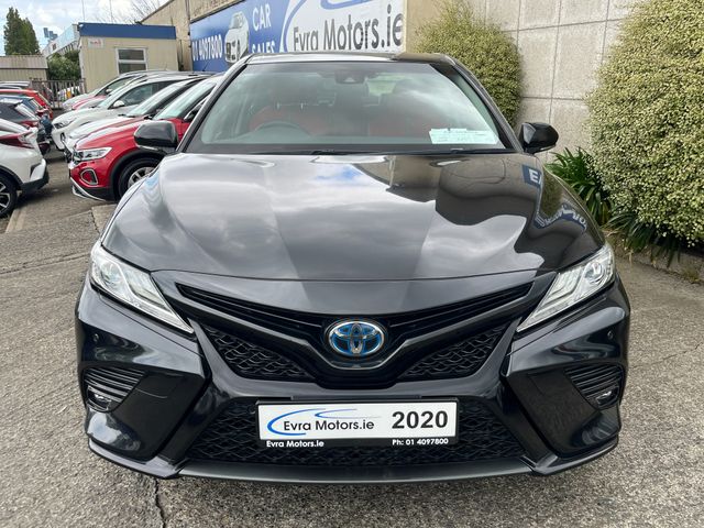 Image for 2020 Toyota Camry WS NERO AUTOMATIC HYBRID 2.5 PETROL //HIGH SPEC//FULL RED LEATHER HEATED ELECTRIC SEATS//FACTORY BLACK SYTLING PACK//KEYLESS ENTRY//ADAPTIVE CRUISE CONTROL//REVERSE CAMERA//CARPLAY//
