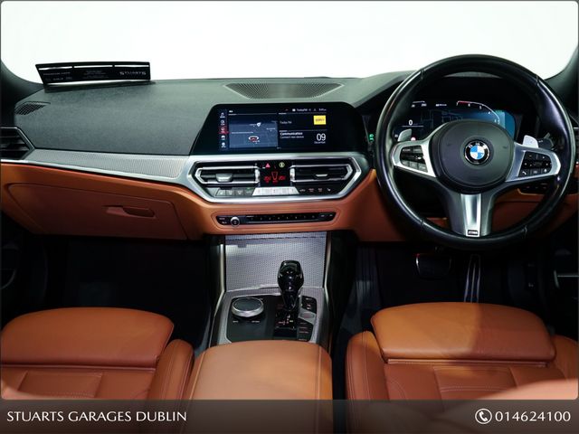 Image for 2021 BMW 3 Series 330 G20 E M Sport 4DR Auto CARBON BLACK WITH CONGAC LEATHER, 18” ALLOYS, HEATED FRONT SEATS, 