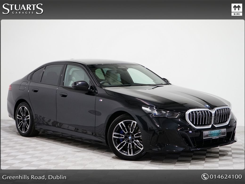 Image for 2025 BMW 5 Series *TECH AND COMFORT PACK* 530e M-SPORT SAPPHAIRE BLACK METALLIC WITH IVORY VEGANZA INTERIOR, 19” DIAMOND CUT ALLOYS, COMFORT ACCESS