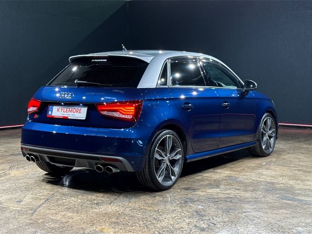 Image for 2017 Audi S1 2.0 AUTOMATIC - FACTORY ALLOYS - FULL BLACK LEATHER - BLUE/WHITE TWO TONE - MUTLI FUNCTION STEERING WHEEL - HEATED SEATS 