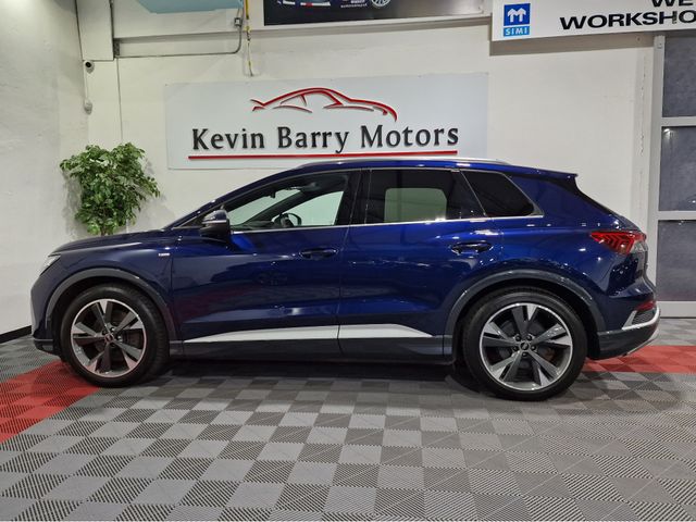 Image for 2023 Audi Q4 e-tron 40 S LINE (C&S PACK) 204BHP AUTOMATIC **ONE OWNER / ADAPTIVE CRUISE CONTROL / APPLE CARPLAY / ELECTRIC BOOTLID / FRONT & REAR PARKING ASSIST / SONOS PREMIUM SOUND / SAT NAV / REVERSE CAMERA**