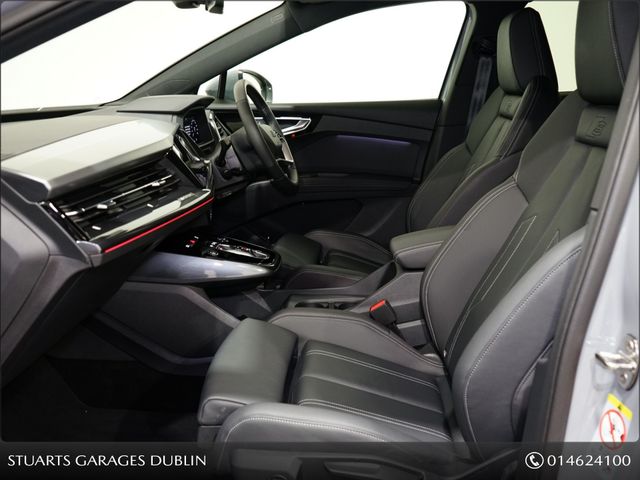 Image for 2025 Audi Q4 e-tron *S/LINE SPORTBACK 45 – BIGGER BATTERY* Q4 E-TRON SLINE SUV: TYPHOON GREY METALLIC WITH FULL BLACK LEATHER, 20” ALLOYS, HEATED SEATS, REVERSING CAMERA