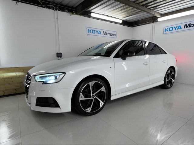 Image for 2019 Audi A3 Saloon 1.0 30 TFSI LIMOUSINE 116HP S LINE BLACK EDITION // IRISH CAR FROM NEW // FULL AUDI MAIN DEALER HISTORY // FACTORY BLACK EDITION // FLAT BOTTOM STEERING WHEEL // UPGRADED AUDI SPORT ALLOYS