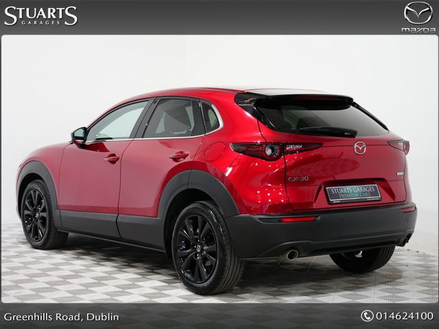 Image for 2024 Mazda CX-30 M Hybrid 2.0P (122PS) HOMURA*ELECTRIC TAILGATE, KEYLESS, HEADS UP, NAV, TRAFFIC SIGN RECOGNITION, REAR CAMERA, ADAP CRUISE, LANE DEPARTURE, HEATED SEATS, DUAL CLIMATE, BLIND SPOT DETECTION, PRIVACY