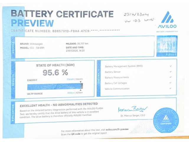 Image for 2023 Volkswagen ID.3 PRO.58 KWH BATTERY. REAR CAM.2 Keys