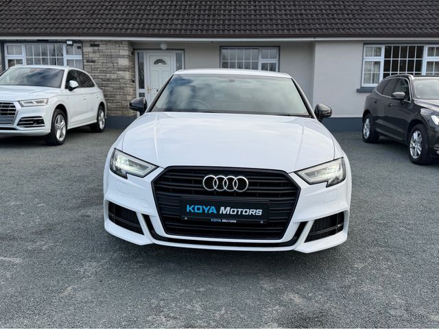 Image for 2019 Audi A3 Saloon 1.0 30 TFSI LIMOUSINE 116HP S LINE BLACK EDITION // IRISH CAR FROM NEW // FULL AUDI MAIN DEALER HISTORY // FACTORY BLACK EDITION // FLAT BOTTOM STEERING WHEEL // UPGRADED AUDI SPORT ALLOYS