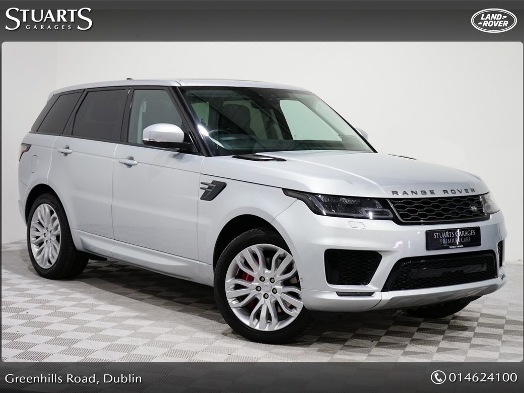 Image for 2021 Land Rover Range Rover 2.0 P400E Sport HSE DYNAMIC PHEV*INDUS SILVER WITH BLACK LEATHER, PANORAMIC ROOF, 21” ALLOYS, KEYLESS ENTRY, REVERSING CAMERA, NAV, MEMORY HEATED SEATS, AIR SUSPENSION