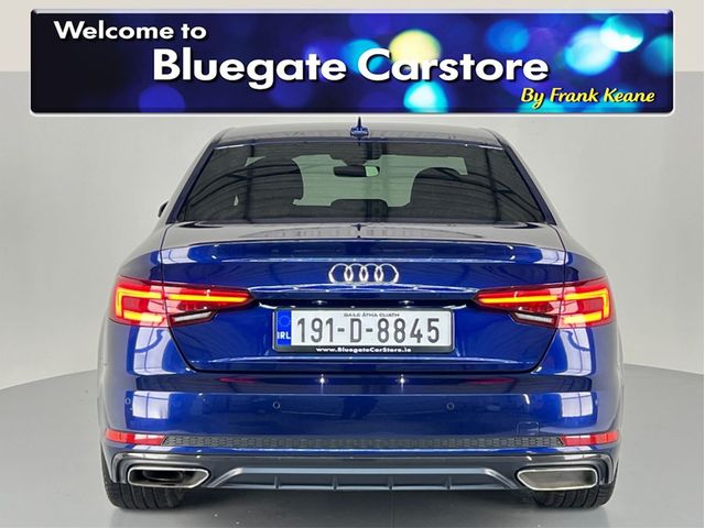 Image for 2019 Audi A4 LIMOUSINE 2.0 TDI 150 S-TRONIC S LINE**SEMI DIGITAL DASH**MEDIA DISPLAY**BLUETOOTH**SATNAV**HALF LEATHER S LINE INTERIOR**FRONT HEATED SEATS**19"ALLOYS**PARKING SENSORS**FINANCE AVAILABLE**