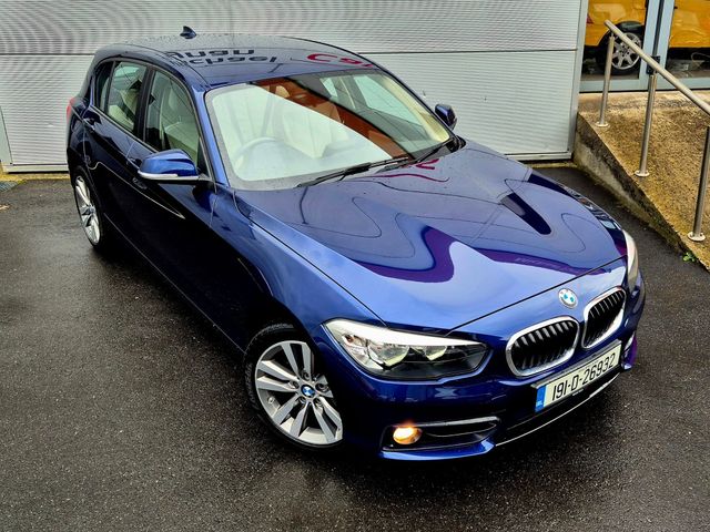 Image for 2019 BMW 1 Series 116d 1.5 Diesel Auto Parking Sensors + 17'' Alloys + Cream Leather Interior + Auto Lights + Satnav