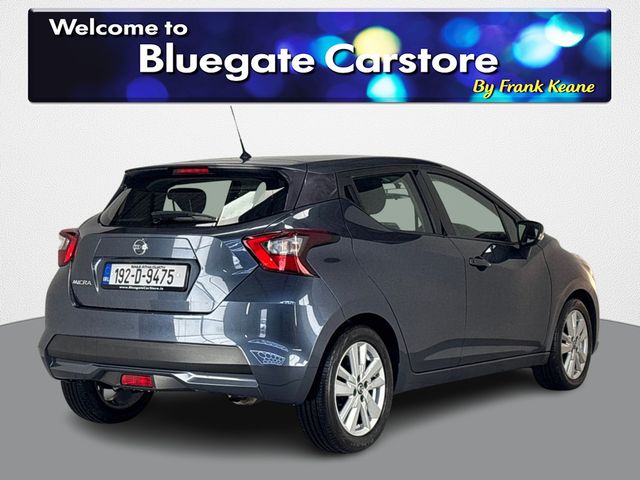 Image for 2019 Nissan Micra 1.0 SV 195 4DR **FULL BLACK CLOTH INTERIOR**APPLE CARPLAY**TOUCHSCREEN INFOTAINMENT SCREEN**ANDROID AUTO**SEMI DIGITAL DASH**SPEED LIMITER**CRUISE CONTROL**MANUAL HANDBRAKE**USB CHARGING PORT**