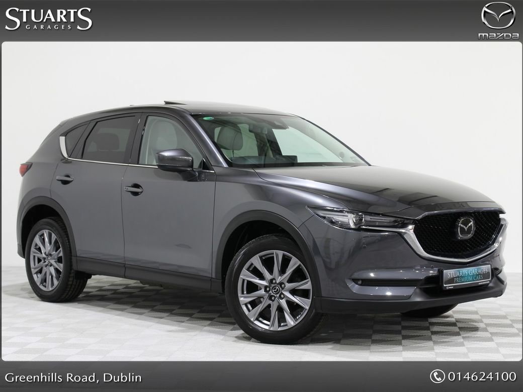 Image for 2019 Mazda CX-5 165 PS Platinum SL 4DR Auto** CX-5 PLATINUM 2.0 PETROL AUTO: MACHINE GREY WITH STONE LTHR, SUNROOF, BOSE, APPLE CAR PLAY / ANDROID AUTO, 19” CHROME ALLOYS, HEATED MEMORY SEATS, ADAPTIVE CRUISE, R