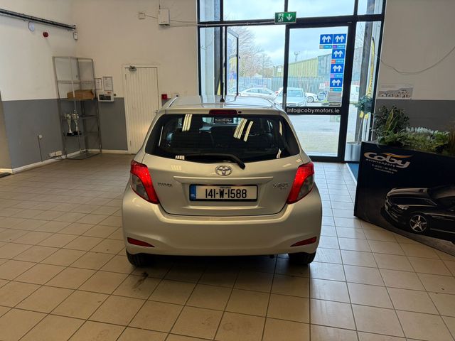 Image for 2014 Toyota Yaris 1.0 Luna 4DR Manual, Irish Owned Car With NCT & Tax, Reverse Camera, CD Player, 2 Keys, Air Conditioning, Irish Radio, Service History, Folding Rear Seats, Alloy Wheels, and more.