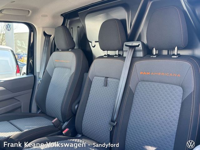 Image for 2027 Volkswagen Transporter PAN AMERICANA AUTO LWB 170BHP *19" INDIANAPOLIS ALLOYS* *FRONT AND REAR PARKING SENSORS* *APPLE CARPLAY/ANDROID AUTO* *REAR VIEW CAMERA* *LED CARGO AREA LIGHTS* *DIGITAL COCKPIT* *KEYLESS START* 