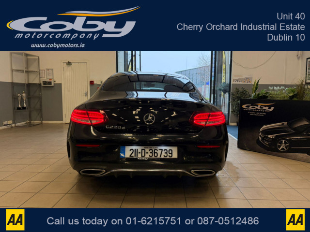 Image for 2021 Mercedes-Benz C Class C220D AMG LINE EDITION 2DR AUTO. NCT &amp; Tax, 1/2 Leather, Sat Nav, Dual Climate Control, Heated Seats, Cruise Control, Revers Cam, Parking Sensors, Paddle Shift, BT &amp; more.