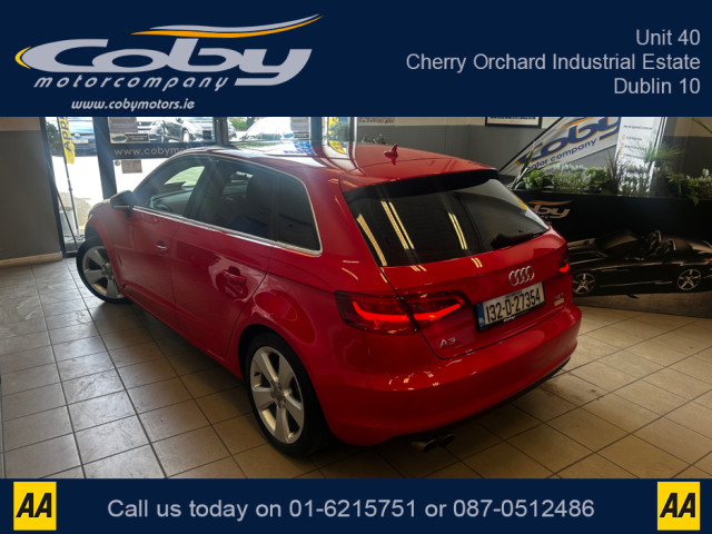 Image for 2013 Audi A3 1.4 SPORT AUTO 5dr. NEW MODEL Stunning Car with Panoramic Sunroof, New NCT done before collection, Alloy Wheels, Dual Climate Control, Reverse Camera, Sat Nav, Bluetooth, MFSW, Full Electrics.