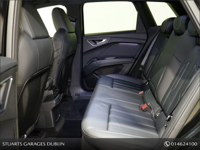 Image for 2024 Audi Q4 e-tron *SOLD DEPOSIT TAKEN*S/LINE 45 – BIGGER BATTERY* Q4 E-TRON SLINE SUV: MYTHOS BLACK METALLIC WITH FULL BLACK LEATHER, 20” ALLOYS, HEATED SEATS, REVERSING CAMERA