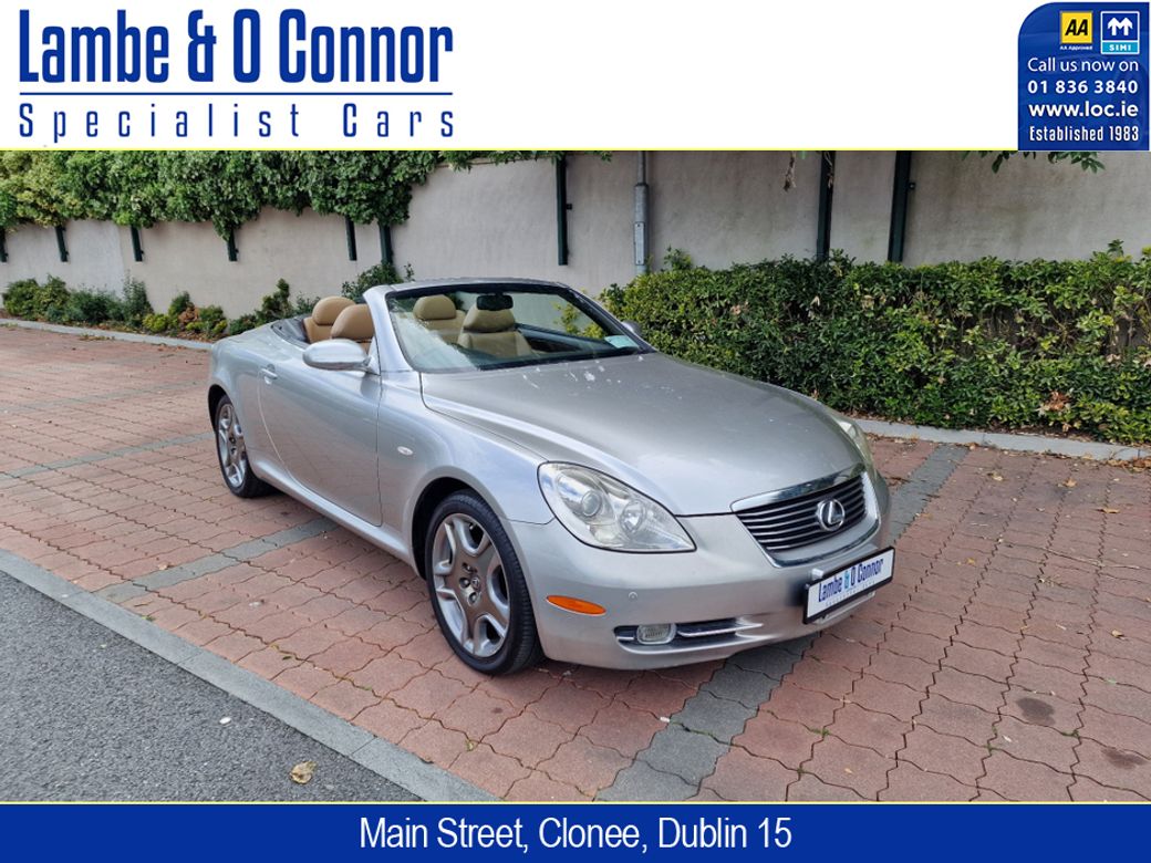 Image for 2006 Lexus SC 430 SC 430 CONVERTIBLE * COSMO SILVER / TAN LEATHER * ALL OPTIONS * APPLE CAR PLAY * LOW MILES * T/BELT Service just completed * UNIQUE * 