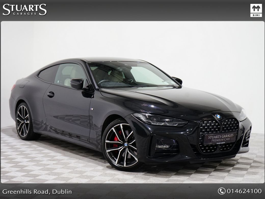 Image for 2021 BMW 4 Series 420I M SPORT PETROL AUTO*BLACK SAPHAIRE WITH OYSTER LEATHER, APPLE CARPLAY / ANDROID AUTO, M SPORT PRO PACK, RED CALIPERS, PRIVACT GLASS, AMBIENT LIGHTING*