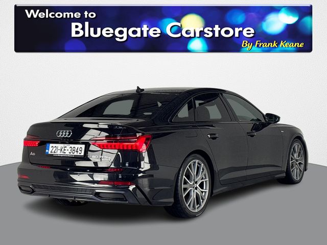 Image for 2022 Audi A6 2.0 TFSI 50 E QTR BLACK EDITION **FULL BLACK LEATHER INTERIOR**APPLE CARPLAY**ANDROID AUTO**HEATED FRONT SEATS**DRIVE MODE SELECT**REVERSE CAMERA**PARKING SENSORS**USBC CHARGING PORTS**