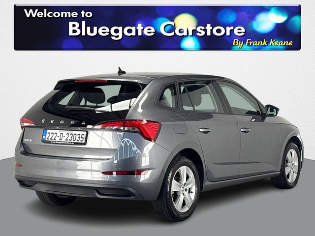 Image for 2022 Skoda Scala : AMBITION 1.0 TSI 95BHP**MULTIFUNCTIONAL STEERING WHEEL**SEMI DIGITAL DASH**DIGITAL MEDIA DISPLAY**PARKING SENSORS**BLACK CLOTH INTERIOR**ISOFIX**FINANCE ARRANGED**