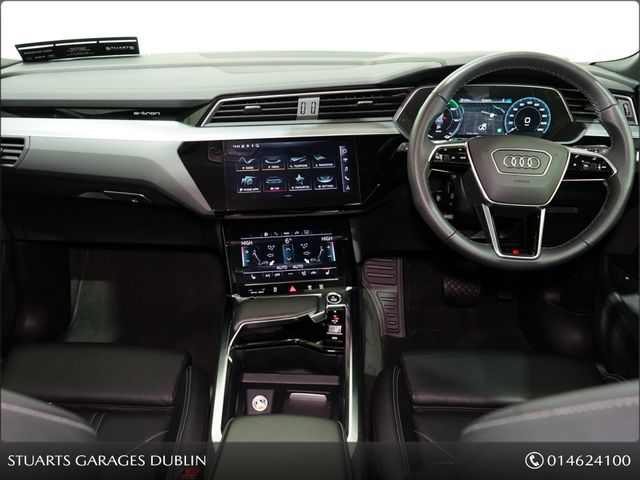 Image for 2023 Audi e-tron E-TRON 55 S LINE QUATTRO: DAYTONA GREY METALLIC WITH BLACK VALCONA LEATHER, 21” DIAMOND CUT ALLOYS