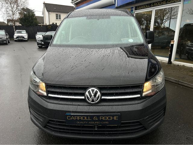 Image for 2020 Volkswagen Caddy LWB {Maxi-6-Door} in Black + Alloys - Rear Panelling Shelving & Bulk Head - CVRT 06-'26 - Fully Serviced with Warranty - Trade-in Welcome -