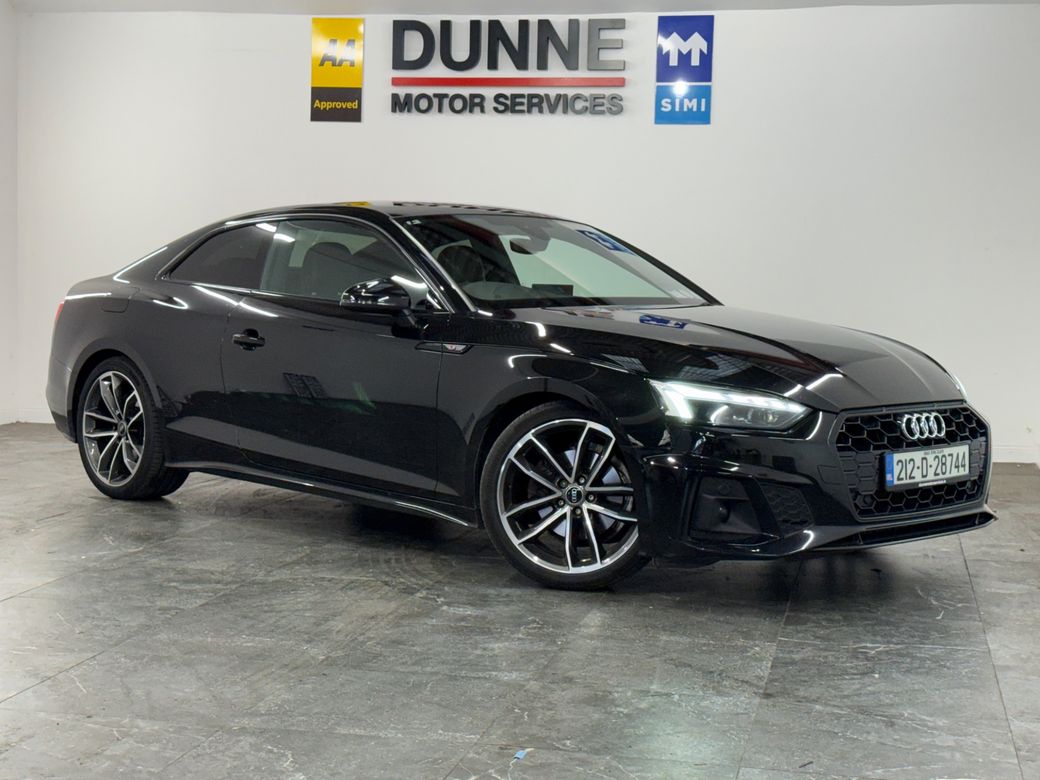 Image for 2021 Audi A5 **CALL AHEAD FOR VIEWING**S-LINE**2 KEYS **PAN SUN ROOF **DIGITAL CLUSTER **DUAL DIGITAL CLIMATE CONTROL **CRUISE CONTROL **TOUCHSCREEN RADIO **HEATED HALF ALCANTARA HALF LEATHER SEATS **REVERSING