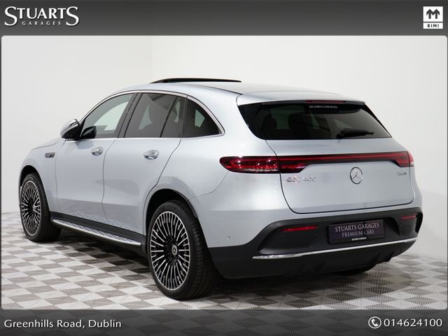 Image for 2022 Mercedes-Benz EQC **PREMIUM PLUS** 400 AMG LINE: IRIDIUM SILVER METALLIC, ARTICO LEATHER, SUNROOF, 360 CAMERA, HEADS UP DISPLAY, 21” DIAMOND CUT TURBINE ALLOYS, KEYLESS ENTRY, GESTURE BOOT, PARKTRONIC, MBUX INFOTAINM