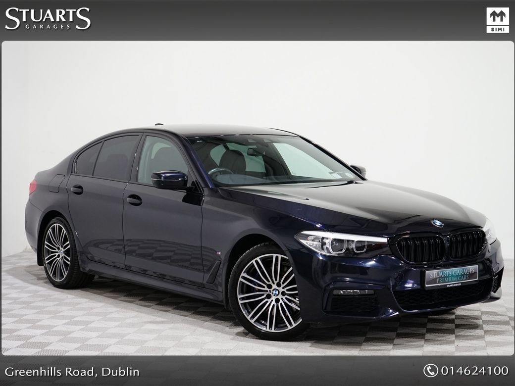 Image for 2020 BMW 5 Series **PLUS PACK AND COMFORT PACK** 530e PLUG-IN HYBRID M-SPORT: CARBON BLACK METALLIC WITH BLACK LEATHER, COMFORT ACCESS, ELECTRIC MEMORY SEATS