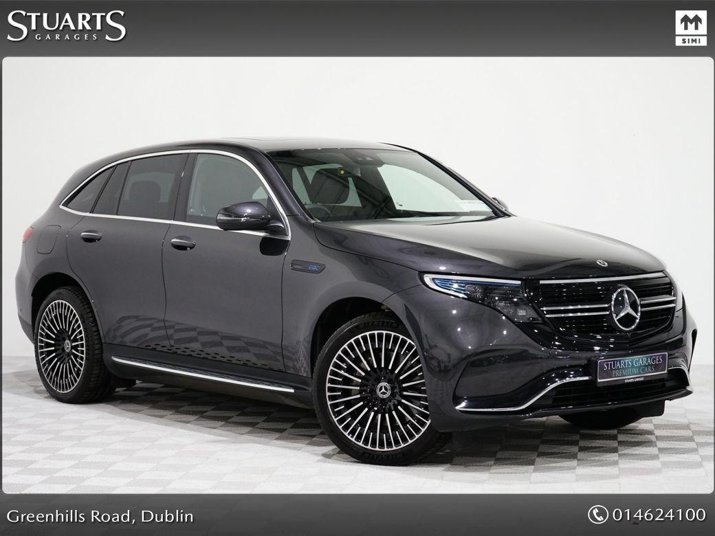 Image for 2023 Mercedes-Benz EQC EQC 400 AMG LINE: SELENITE GREY METALLIC WITH BLACK LEATHER, SUNROOF, 21” DIAMOND CUT TURBINE ALLOYS, SIDE RUNNING BOARDS, KEYLESS ENTRY