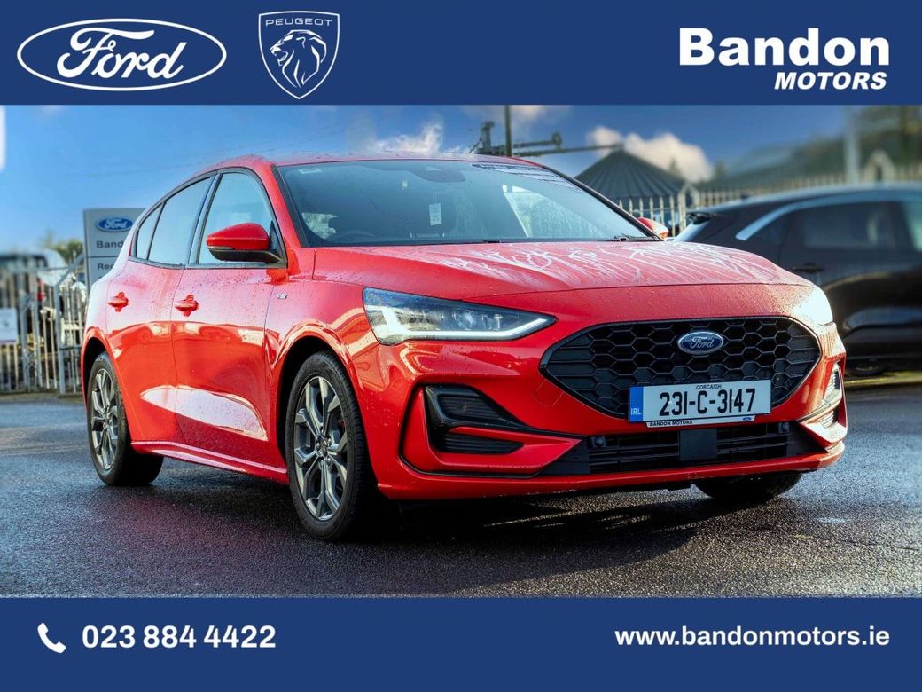 Image for 2023 Ford Focus 2023 Ford Focus, Just arrived in stock. Red. Only €25500/- 1.0L EcoBoost 125PS Trend