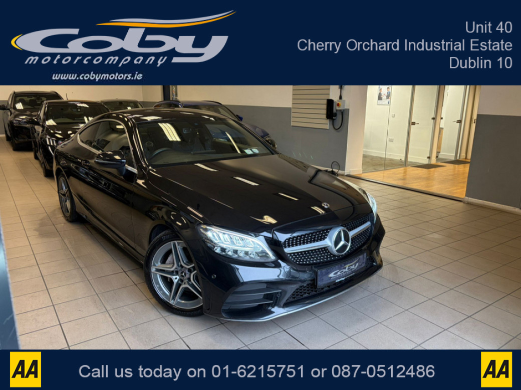 Image for 2021 Mercedes-Benz C Class C220D AMG LINE EDITION 2DR AUTO. NCT &amp; Tax, 1/2 Leather, Sat Nav, Dual Climate Control, Heated Seats, Cruise Control, Revers Cam, Parking Sensors, Paddle Shift, BT &amp; more.