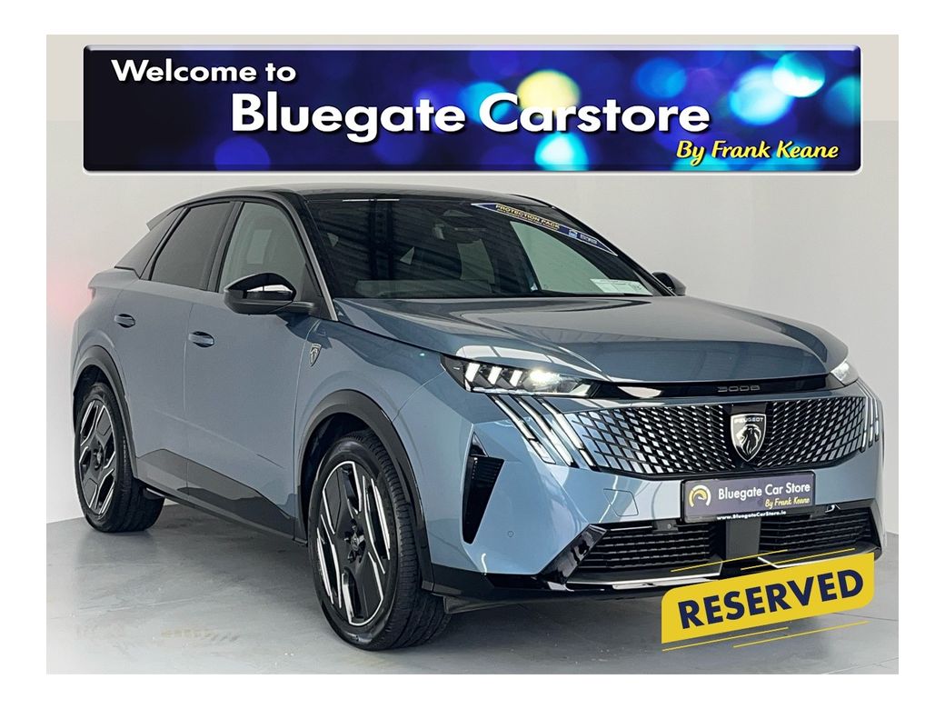 Image for 2024 Peugeot 3008 GT EV**DIGITAL DASH DISPLAY**TOUCH SCREEN MEDIA DISPLAY**REVERSE CAMERA**DRIVE MODES**SATNAV**APPLECARPLAY**HALF LEATHER INTERIOR**FRONT HEATED SEATS**AMBIENT LIGHTING**ADAPTIVE CRUISE CONTROL**