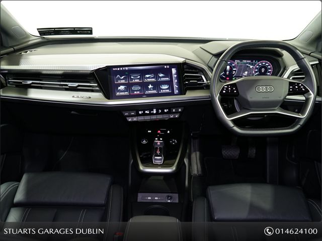 Image for 2023 Audi Q4 e-tron “40 – BIGGER BATTERY* Q4 E-TRON SPORT: MYTHOS BLACK FULL BLACK LEATHER, HEADS-UP DISPLAY, 19” DIAMOND CUT ALLOYS, ANDROID AUTO, HEATED SEATS